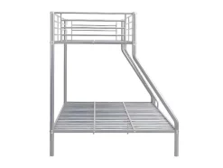 Vente-unique Kinderbed Stapelbed-Stapelbed Elevatio Iii - 90/140 X 190 Cm - Metaal - Zilver