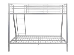 Vente-unique Kinderbed Stapelbed-Stapelbed Elevatio Iii - 90/140 X 190 Cm - Metaal - Zilver