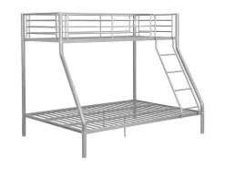 Vente-unique Kinderbed Stapelbed-Stapelbed Elevatio Iii - 90/140 X 190 Cm - Metaal - Zilver