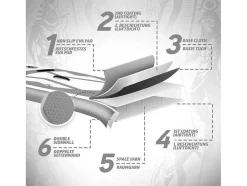 Vente-unique Watersport-Sup Board Anubis 320 Cm - Zilver - Incl. Accessoires