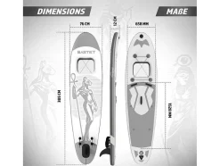 Vente-unique Watersport-Sup Board Anubis 305 Cm - Zilver - Incl. Accessoires