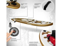 Vente-unique Watersport-Sup Board Gold Ra 305 Cm - Goud - Incl. Accessoires