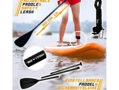 Vente-unique Watersport-Sup Board Kraken 320 Cm - Oranje - Incl. Accessoires