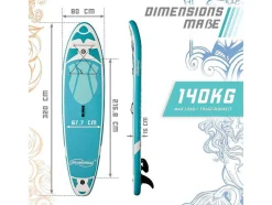 Vente-unique Watersport-Sup Board Nymphe 320 Cm - Mintgroen - Incl. Accessoires