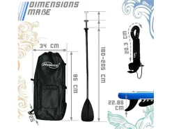 Vente-unique Watersport-Sup Board Poseidon 320 Cm - Blauw - Incl. Accessoires