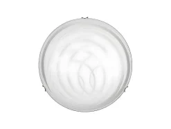 EPIKASA Plafondlamp-Sydney Plafondlamp, Chroom, Wit, 50X50X11 Cm,