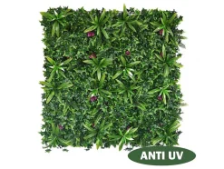 Vente-unique Plantenwand-Synthetische Groene Begroeide Muur - Pakket Van 3M - Ikaz