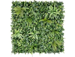 Vente-unique Plantenwand-Synthetische Groene Begroeide Muur - Pakket Van 1M - Delvin