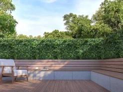 Vente-unique Plantenwand-Synthetische Groene Begroeide Muur - Pakket Van 1M - Delvin