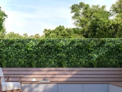 Vente-unique Plantenwand-Synthetische Groene Begroeide Muur - Pakket Van 1M - Delvin