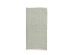 OZAIA Textiel Voor Eettafel-Tafelkleed + 4 Katoenen Servetten - Beige Rand - Groen - 140 X 240 Cm - Loania