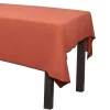 OZAIA Textiel Voor Eettafel-Tafellaken Van Katoen En Linnen Met Zwarte Rand - 170 X 170 Cm - Terracotta - Borina
