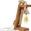 OZAIA Lamp-Tafellamp Van Grenen Karatas - Handgemaakt - H35 Cm