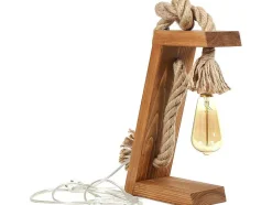 OZAIA Lamp-Tafellamp Van Grenen Karatas - Handgemaakt - H35 Cm