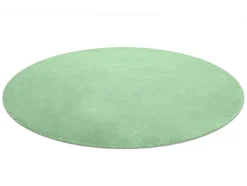 RugsX Tapijt Rond-Tapijt Bunny Rond Groen Imitatie Konijnenvacht Cercle 80 Cm