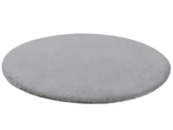 RugsX Tapijt Rond-Tapijt Bunny Rond Zilver Imitatie Konijnenvacht Cercle 100 Cm