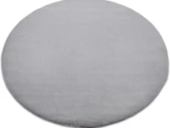 RugsX Tapijt Rond-Tapijt Bunny Rond Zilver Imitatie Konijnenvacht Cercle 160 Cm