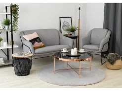 RugsX Tapijt Rond-Tapijt Bunny Rond Zilver Imitatie Konijnenvacht Cercle 160 Cm