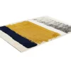 OZAIA Woonkamertapijt-Tapijt Camden - Polyester - 160 X 230 Cm - Mosterdkleur, Marineblauw, Grijs