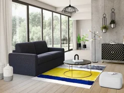 OZAIA Woonkamertapijt-Tapijt Camden - Polyester - 160 X 230 Cm - Mosterdkleur, Marineblauw, Grijs