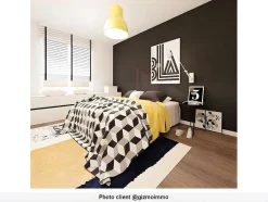 OZAIA Klein Tapijt-Tapijt Camden - Polyester - 120 X 170 Cm - Mosterdkleur, Marineblauw, Grijs
