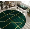 RugsX Tapijt Rond-Tapijt Emerald Exclusief 1012 Cirkel - Glamour, Stijlvol Marmer, Geome Cercle 200 Cm