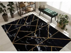 RugsX Klein Tapijt-Tapijt Emerald Exclusief 2000 Glamour, Stijlvol Geometrisch, Marmer Zw 120X170 Cm