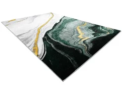 RugsX Klein Tapijt-Tapijt Emerald Exclusief 1017 Glamour, Stijlvol Marmer Fles Groen / Go 140X190 Cm