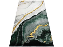 RugsX Klein Tapijt-Tapijt Emerald Exclusief 1017 Glamour, Stijlvol Marmer Fles Groen / Go 140X190 Cm