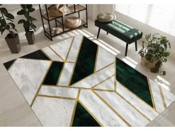 RugsX Klein Tapijt-Tapijt Emerald Exclusief 1015 Glamour, Stijlvol Marmer, Geometrisch Fl 120X170 Cm