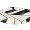 RugsX Tapijt Rond-Tapijt Emerald Exclusief 1015 Cirkel - Glamour, Stijlvol Marmer, Geome Cercle 200 Cm