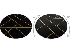 RugsX Tapijt Rond-Tapijt Emerald Exclusief 1012 Cirkel - Glamour, Stijlvol Marmer, Geome Cercle 120 Cm
