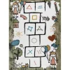 RugsX Kindervloerkleed-Tapijt Fun Hop Voor Kinderen, Klassikaal Spel, Dieren Groen 180X270 Cm