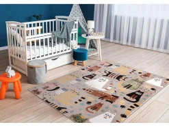 RugsX Kindervloerkleed-Tapijt Fun Kittens Voor Kinderen, Katten Beige 200X290 Cm