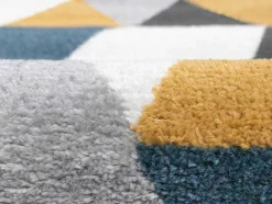 OZAIA Tapijt Scandinavisch-Tapijt Geometrisch Scandinavische Stijl Geomie - Polypropyleen - 160 X 230 Cm - Geel, Grijs En Blauw