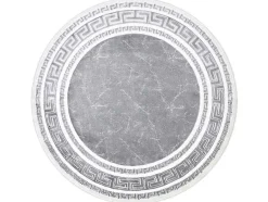 RugsX Tapijt Rond-Tapijt Gloss Wiel Modern 2813 27 Stijlvol, Frame, Grieks Grijs Cercle 200 Cm