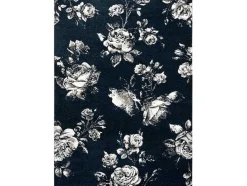 RugsX Groot Tapijt-Tapijt Gnab 60642734 Bloemen , Rozekleuringe Blauw / Wit 140X200 Cm