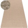RugsX Klein Tapijt-Tapijt Jute 3650 Beige Een Kleur - Jute, Platgeweven, Franjes 140X190 Cm