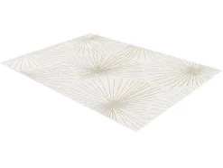 OZAIA Klein Tapijt-Tapijt Met Afwerking In Goudkleurig Lurex Livno - 120 X 170 Cm - Beige