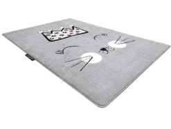 RugsX Kindervloerkleed-Tapijt Petit Cat Kat Poes Poesje Kroon Grijskleuring 120X170 Cm