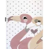 RugsX Kindervloerkleed-Tapijt Petit Flamingos Flamingo'S Hartjes Creme 80X150 Cm