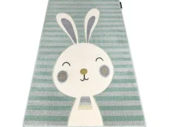 RugsX Kindervloerkleed-Tapijt Petit Rabbit Konijn , Konijntje Groen 140X190 Cm