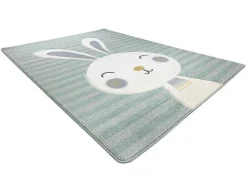 RugsX Kindervloerkleed-Tapijt Petit Rabbit Konijn , Konijntje Groen 140X190 Cm