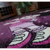 RugsX Kindervloerkleed-Tapijt Pilly 7818 Dora - Paars/Zwart 160X220 Cm