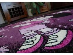 RugsX Kindervloerkleed-Tapijt Pilly 7818 Dora - Paars/Zwart 160X220 Cm