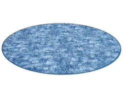 RugsX Tapijt Rond-Tapijt Rond Solid Blauw 70 Beton Cercle 150 Cm
