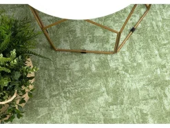 RugsX Tapijt Rond-Tapijt Rond Solid Groen 20 Beton Cercle 170 Cm