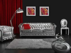 OZAIA Tapijt Hoogpolig-Tapijt Shaggy Glitter 160 X 230 Cm - Zilverkleurig