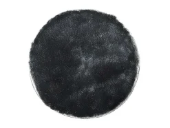 OZAIA Woonkamertapijt-Tapijt Shaggy Glitter Zilver - Polyester - D120 Cm