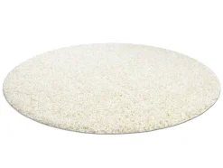 RugsX Tapijt Rond-Tapijt Soffi Rond Shaggy 5Cm Creme Cercle 120 Cm